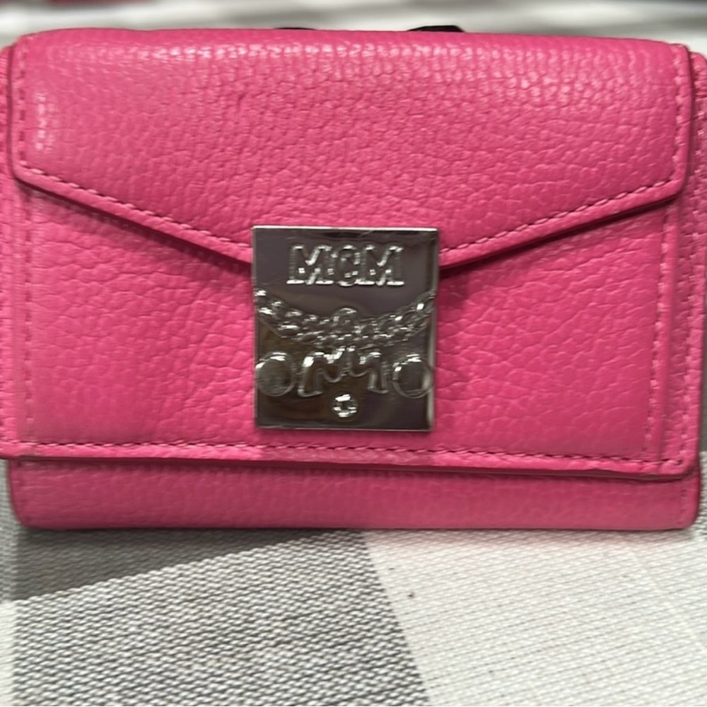 MCM RARE Pink Leather Wallet